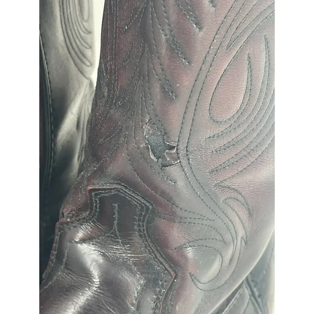 Justin RB875 Men's Size 13 EW Brown Leather Western Cowboy Boots USA Extra Wide